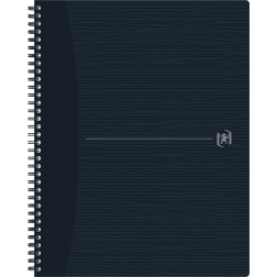 Oxford Origin spiraalschrift, ft A4+, 140 bladzijden, geruit 5 mm, zwart