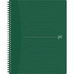 Oxford Origin spiraalschrift, ft A4+, 140 bladzijden, geruit 5 mm, groen