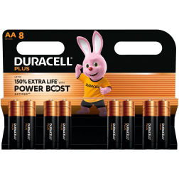 Duracell batterij Plus 100% AA, blister van 8 stuks