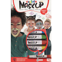 Carioca maquillagestiften Mask Up Party Set, doos met 6 stiften