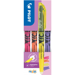 Pilot FriXion Light markeerstift, doos van 4 stuks: roze, oranje, geel, violet