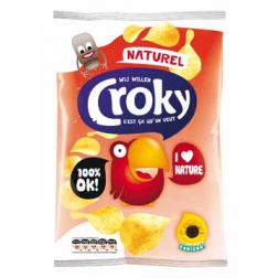 Croky chips naturel, zakje van 100 gram