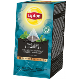 Lipton thee Exclusive Selection, English Breakfast, doos van 25 zakjes