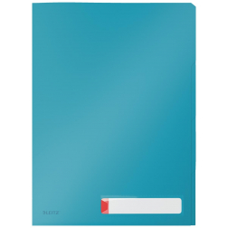 Leitz Cosy L-map met tabbladen, 3 compartimenten, ft A4, PP van 200 micron, ondoorzichtig, blauw