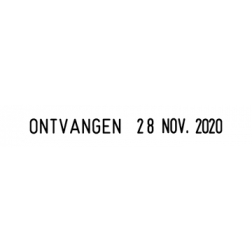 Trodat tekststempel met datum Printy 4817 woorden: verzonden, beantwoord, gecontroleerd, behandeld, in...
