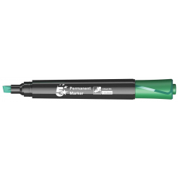 5 Star permanent marker, schuine punt, 1 tot 5 mm, groen