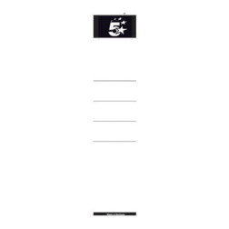 5 Star rugetiketten 8 cm, lang, wit, pak van 10