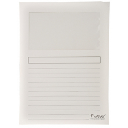 Exacompta L-map met venster Forever, pak van 100 stuks, wit