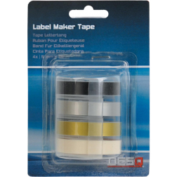 Desq tape voor lettertang 9 mm, traditioneel, blister van 4 kleuren