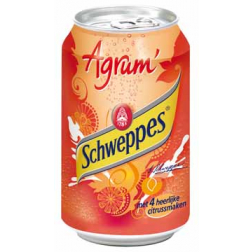 Schweppes Agrum frisdrank, blikje van 33 cl, pak van 24 stuks