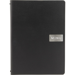 Securit Menukaart leather Raw, ft A4, zwart
