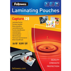 Fellowes lamineerhoes Capture125 ft A2, 250 micron (2 x 125 micron), pak van 50 stuks