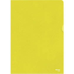 Esselte l-map, copy safe, gekorreld, A4, 115 micron, pak van 100 stuks, geel
