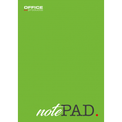 OFFICE products schrijfblok, 60 g/m², ft A4, geruit, blok van 50 vel