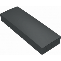 MAUL magneet Solid, rechthoek 54x19 mm, trekkracht 1 kg, doos van 10 stuks, zwart