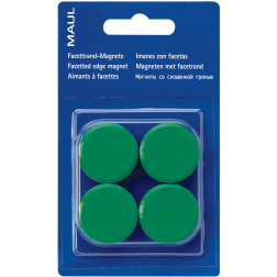 MAUL magneet Solid, 32 mm, trekkracht 800 gr, blister van 4 stuks, groen