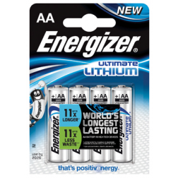 Energizer batterijen Lithium AA, blister van 4 stuks