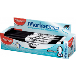 Maped whiteboardmarker Marker'Peps, doos van 12 stuks, zwart