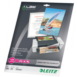 Leitz lamineeretuis Ilam ft A4, 2 x 125 micron, (250 micron), pak van 25 stuks 