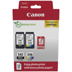 Canon inktcartridge PG-545/CL-546, 180 pagina's, OEM 8287B008, 4 kleuren