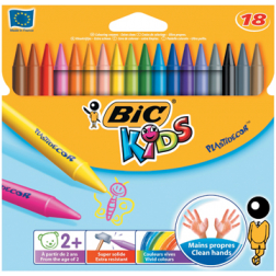 Bic waskrijt Plastidecor 18 stuks