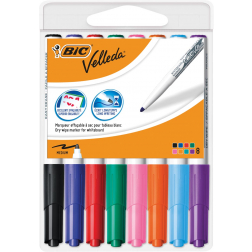 Bic whiteboardmarker Velleda 1741, in geassorteerde kleuren, etui van 8 stuks