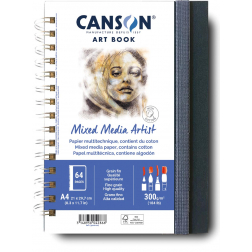 Canson Mixed Media Artist tekenboek, 28 vellen, 300 g/m², ft 21 x 29,7 cm (A4)