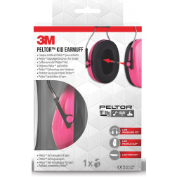 3M gehoorkap Pelton Kid, roze