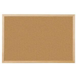 Q-CONNECT kurkbord, met houten frame, 90 x 60 cm