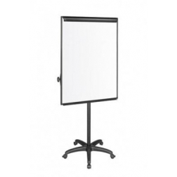 Q-CONNECT flipchart, magnetisch, met 5 wielen, zwart