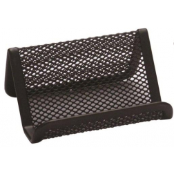 Q-CONNECT visitekaartenhouder 11 x 7,5 x 5 cm metaal zwart