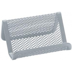 Q-CONNECT visitekaartenhouder 11 x 7,5 x 5 cm metaal zilver