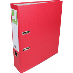 Q-CONNECT ordner, voor ft A4, uit Recycolor papier, rug van 8 cm, rood