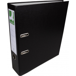 Q-CONNECT ordner, voor ft A4, uit PP en papier, met beschermrand, rug van 8 cm, zwart