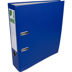 Q-CONNECT ordner, voor ft A4, uit PP en papier, met beschermrand, rug van 8 cm, blauw