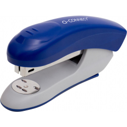 Q-CONNECT nietmachine, kunststof, half strip, 20 blad, blauw