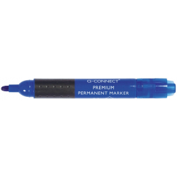 Q-CONNECT Premium permanent marker, 3 mm, ronde punt, blauw