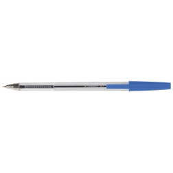 Q-CONNECT balpen, met dop, 0,7 mm, medium punt, blauw