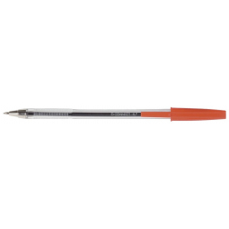 Q-CONNECT balpen, met dop, 0,7 mm, medium punt, rood