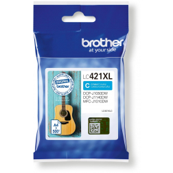 Brother inktcartridge, 500 pagina's, OEM LC-421XLC, cyaan