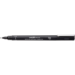 Uni Pin fineliner, ronde punt, 0,9 mm, zwart