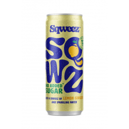 SQWZ frisdrank Lemon Ginger BIO, blikje van 25 cl, pak van 12 stuks