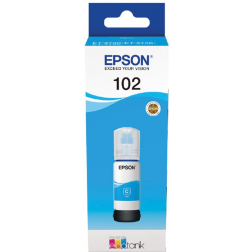 Epson inktfles 102, 6.000 pagina's, OEM C13T03R240, cyaan