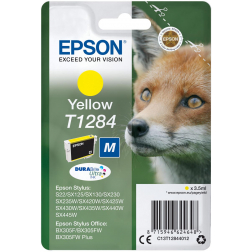 Epson inktcartridge T1284, 225 pagina's, OEM C13T12844012, geel