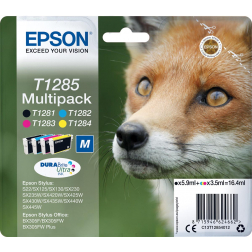 Epson inktcartridge T1285, 140-225 pagina's, OEM C13T12854012, 4 kleuren