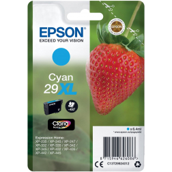 Epson inktcartridge 29X,L 450 pagina's, OEM C13T29924012, cyaan