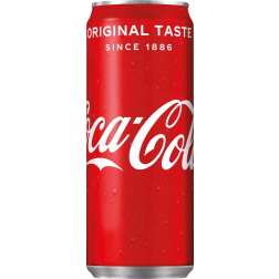 Coca-Cola frisdrank, sleek blik van 33 cl, pak van 24 stuks