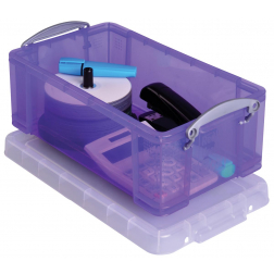 Really Useful Box opbergdoos 9 liter, transparant paars