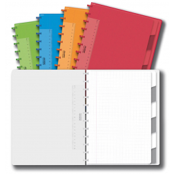 Adoc Colorlines schrift, ft A4, 144 bladzijden,commercieel geruit, geassorteerde kleuren