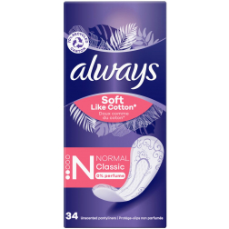 Always Soft Like Cotton inlegkruisje Normal Classic, pak van 34 stuks